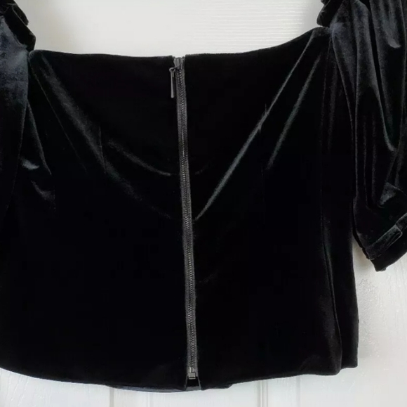 NWT Antonio melani lana velvet black blouse size 4 - Picture 7 of 8